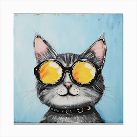 Cat With Sunglasses Canvas Print