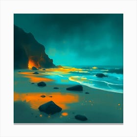 Lava Beach Canvas Print