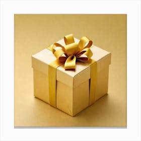 Gold Gift Box 4 Canvas Print