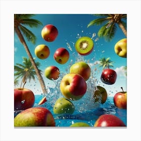 Kiwi Splash Canvas Print