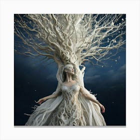 Firefly Enigmatic Tree Woman In A Surreal Scene 19519 (2) Canvas Print