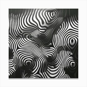 Abstract Black And White Abstract Painting Canvas Print