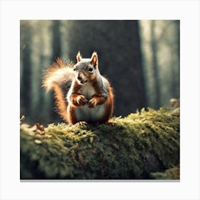 Squirrel In The Forest 52 Canvas Print