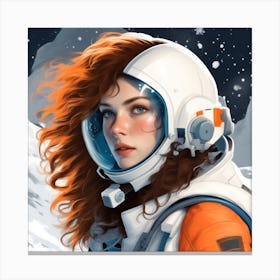 Space Girl 2 Canvas Print