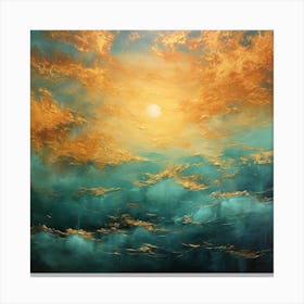 Sunset Over The Ocean Canvas Print