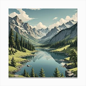 Peaceful valley Canvas Print