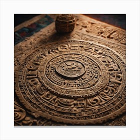 Aztec Calendar 1 Canvas Print