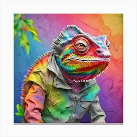 Rainbow Lizard 5 Canvas Print