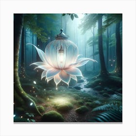 Lotus Flower In The Forest Canvas Print