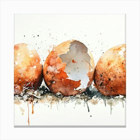 Three Broken Eggs Canvas Print