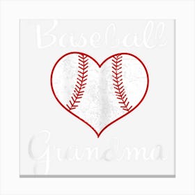 Womens Grandma Vintage Baseball Grandma Canvas Print