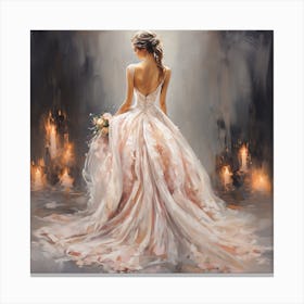 Bride In A Wedding Dress 2 Canvas Print