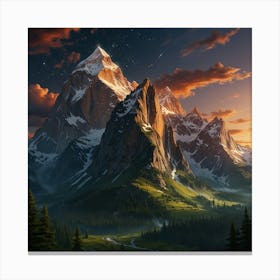 Mountain Landscape 14 Canvas Print