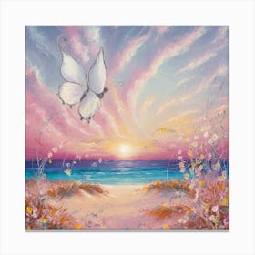 Butterfly At Sunset 10 Canvas Print