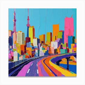 Abstract Travel Collection Tokyo Japan 7 Canvas Print