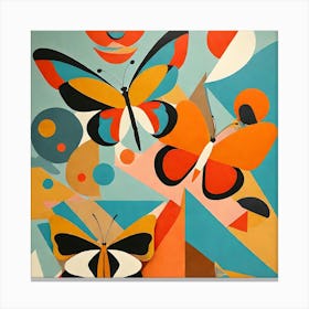 Butterflies Abstract Painting 3 Canvas Print