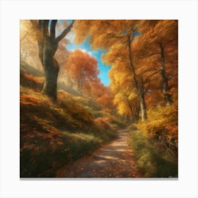 Autumn Path Canvas Print