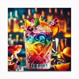 Rainbow Cocktail Canvas Print