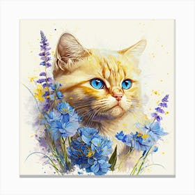 Traditional Pretty Kitty Canvas Print