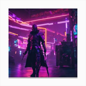 Cyber Punk Assassin Canvas Print