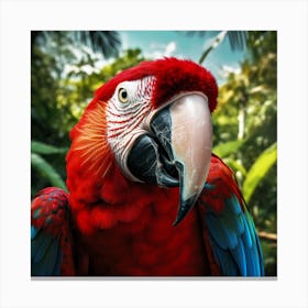 Red Macaw 2 Canvas Print