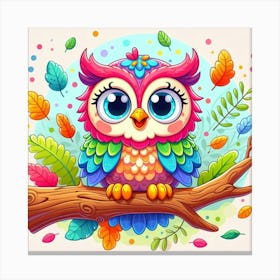 Illustration Owl 7 Canvas Print