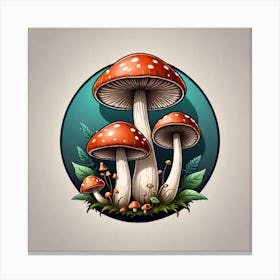 Mushroom Illustration 2 Canvas Print
