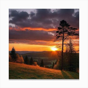 Sunset In The Mountains 82 Canvas Print