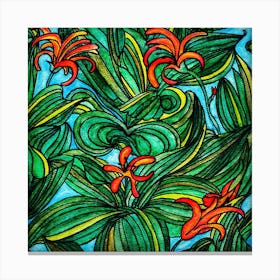 Florida Orange Blossom Square Canvas Print