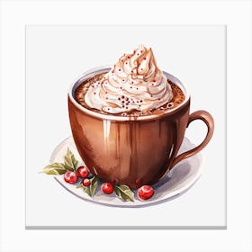 Hot Chocolate With Whipped Cream 11 Canvas Print