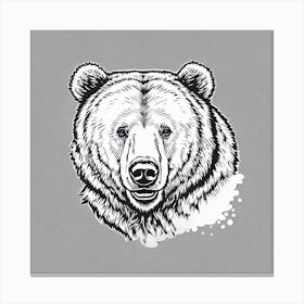 Bear Head Canvas Print