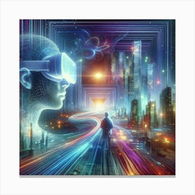 Futuristic Cityscape 16 Canvas Print