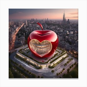 Apple In The City Canvas Print