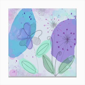 Flower Nature Abstract Background Flora Flower Wallpaper Art Colorful Canvas Print