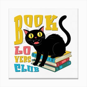 Book Lovers Club, Black Cat Leinwandbilder