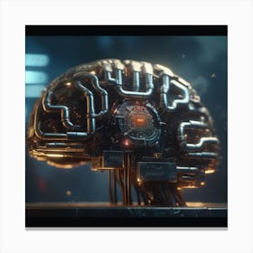 Cyborg Brain 14 Canvas Print