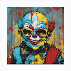 Andy Getty, Pt X, In The Style Of Lowbrow Art, Technopunk, Vibrant Graffiti Art, Stark And Unfiltere (13) Canvas Print