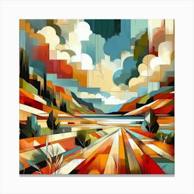 Abstract Landscape Painting 15 Canvas Print