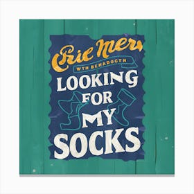 Looking For My Socks 1 Canvas Print