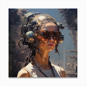 Futuristic Girl 1 Canvas Print