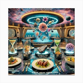 A Futuristic Display Of Cuisine Fusion In The Nebu Canvas Print