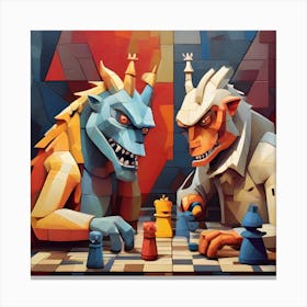 Chess Monsters Canvas Print