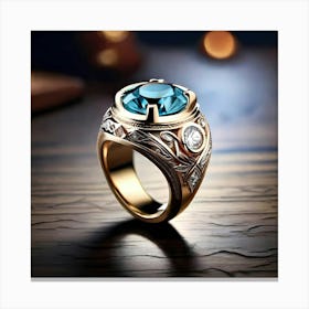 Blue Topaz Ring Canvas Print