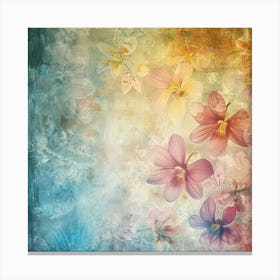 Abstract Floral Background Photo Canvas Print