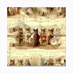 Cats Band Orchestra Music Canvas Print