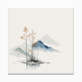 Asian Landscape Painting Canvas Print