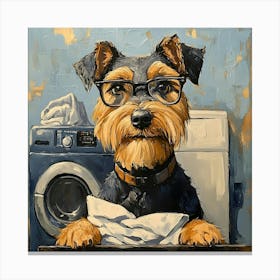 Laundry Airedale 19 Canvas Print