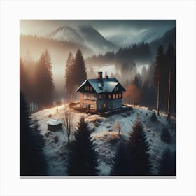 House In The Forest Canvas Print