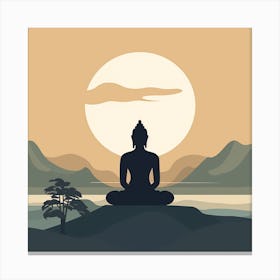 Buddha In Meditation 4 Canvas Print