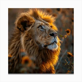 Lion In The Sun Canvas Print